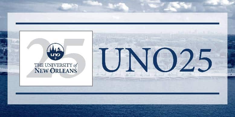 University of New Orleans UNO25 Class of 2020 logo